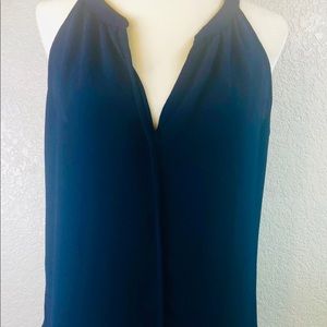 C+E Navy v neck sleeveless blouse medium